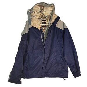 BURTON Women's Snow Ski Snowboarding Blue Insulated Vintage Jacket Zip Pockets M
